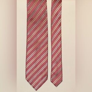 Charvet Place Vendôme Pink Striped Silk Tie